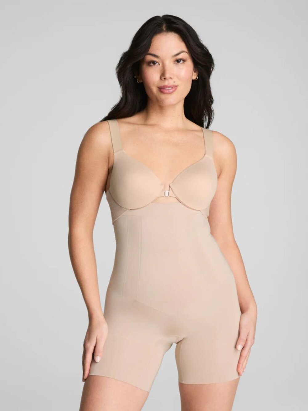 SPANXsculpt™ OnCoreHigh-Waisted Mid-Thigh Short, color Oat, Size Regular Large